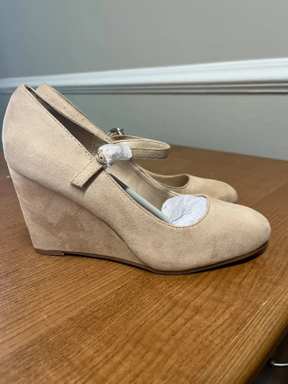 *NEW* Coutgo Womens Wedge Pumps, SZ 6.5, Color Khaki